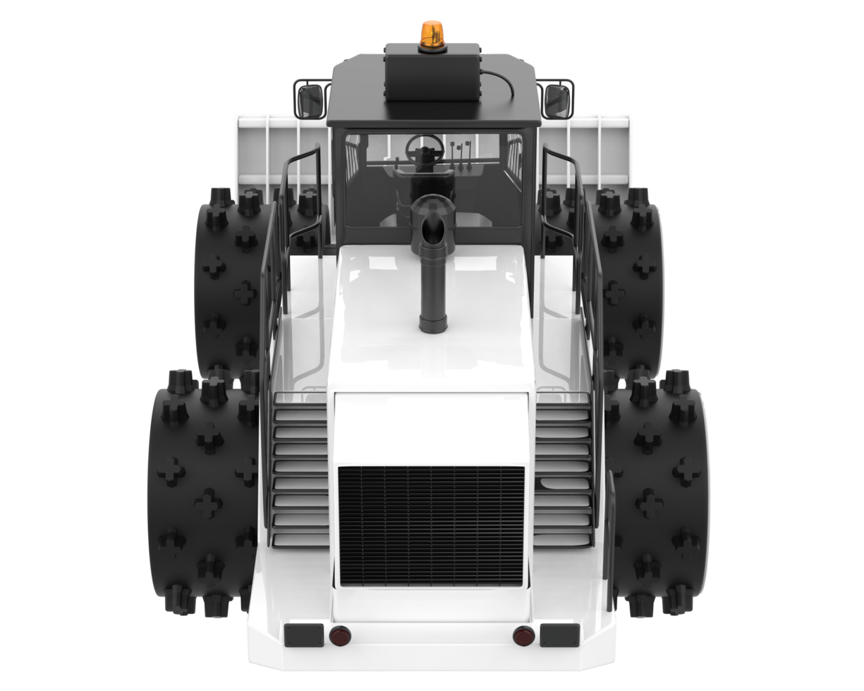Bulldozer isolated on background. 3d rendering - illustration png