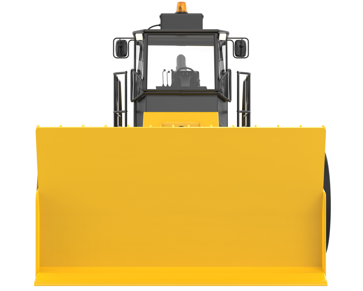 Bulldozer isolated on background. 3d rendering - illustration png
