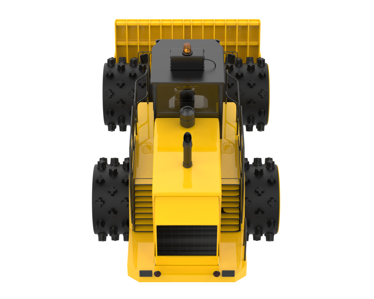 Bulldozer isolated on background. 3d rendering - illustration png