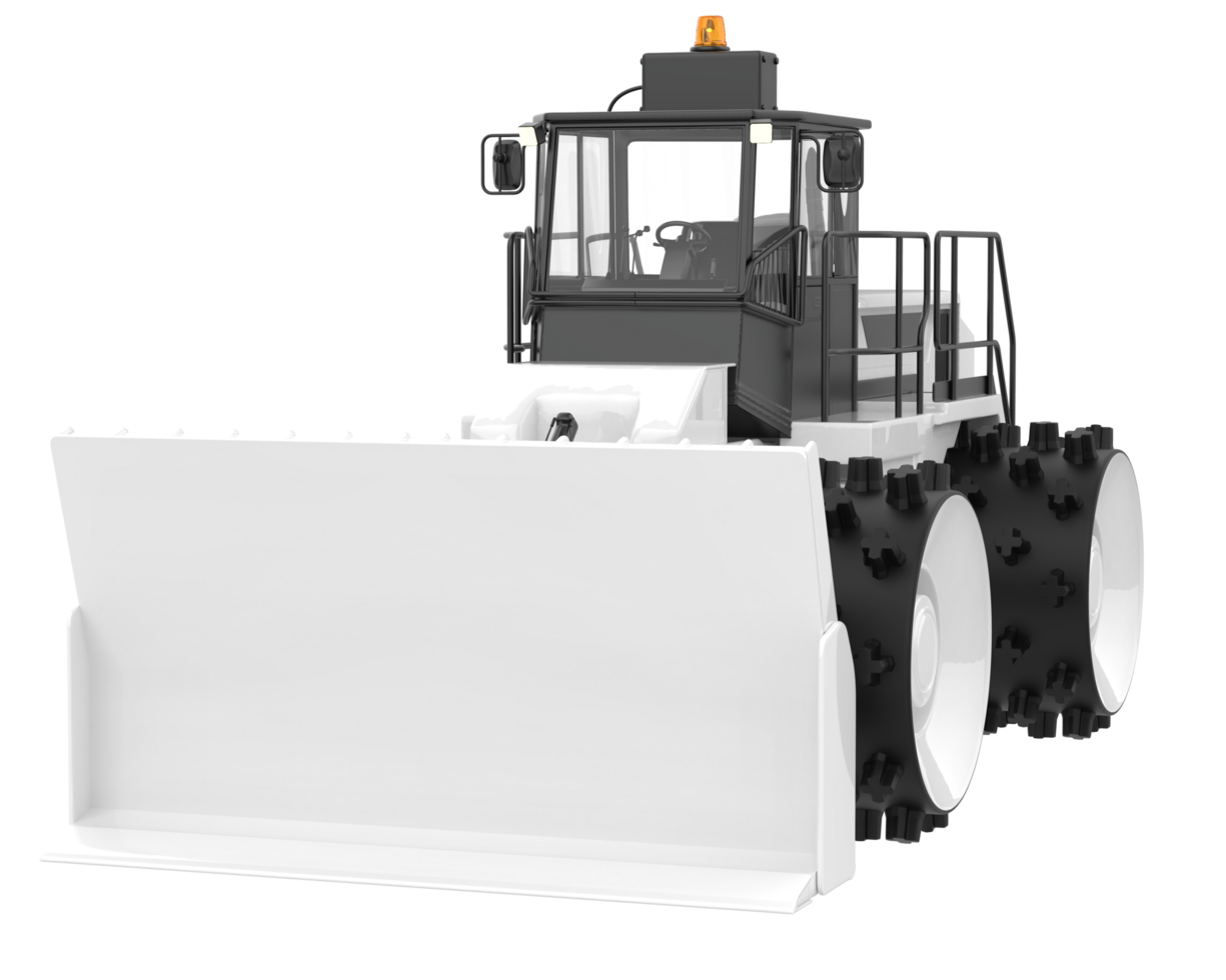 Bulldozer isolated on background. 3d rendering - illustration png