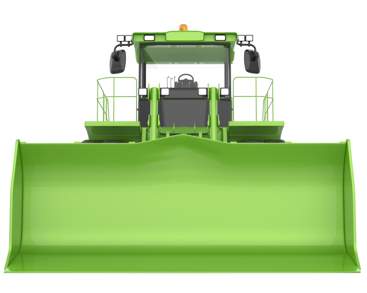 Bulldozer isolated on background. 3d rendering - illustration png