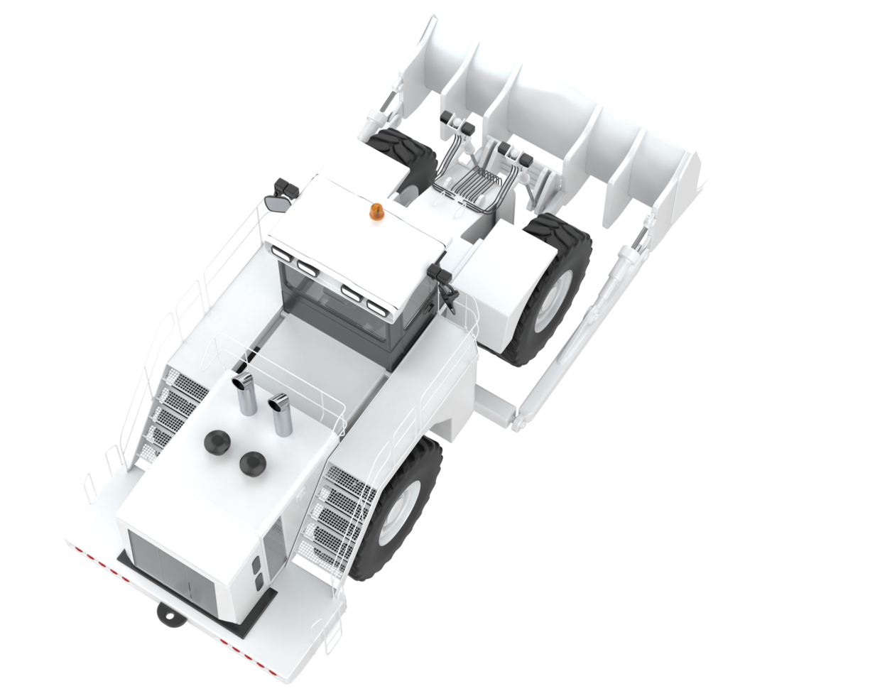 Bulldozer isolated on background. 3d rendering - illustration png