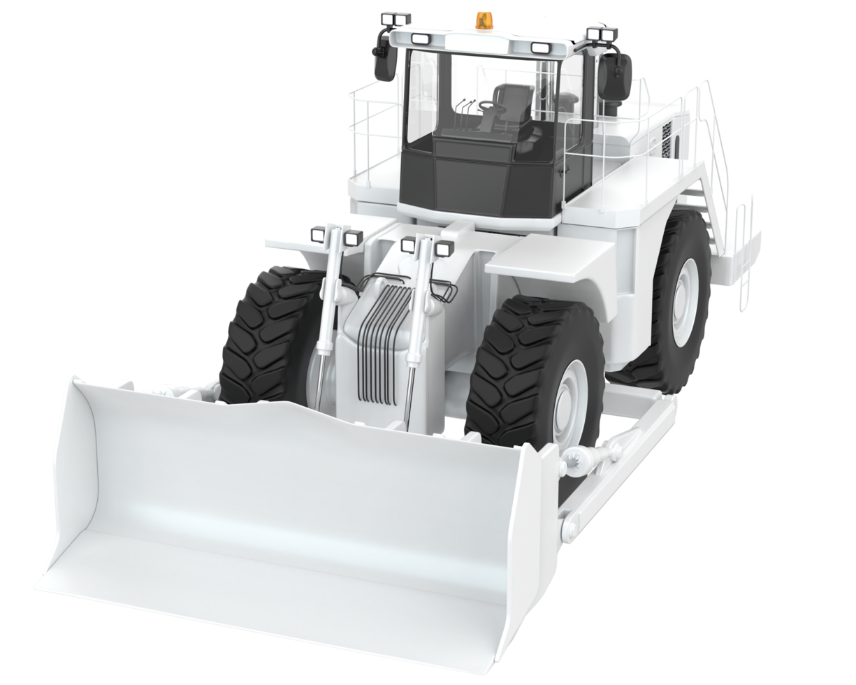 Bulldozer isolated on background. 3d rendering - illustration png
