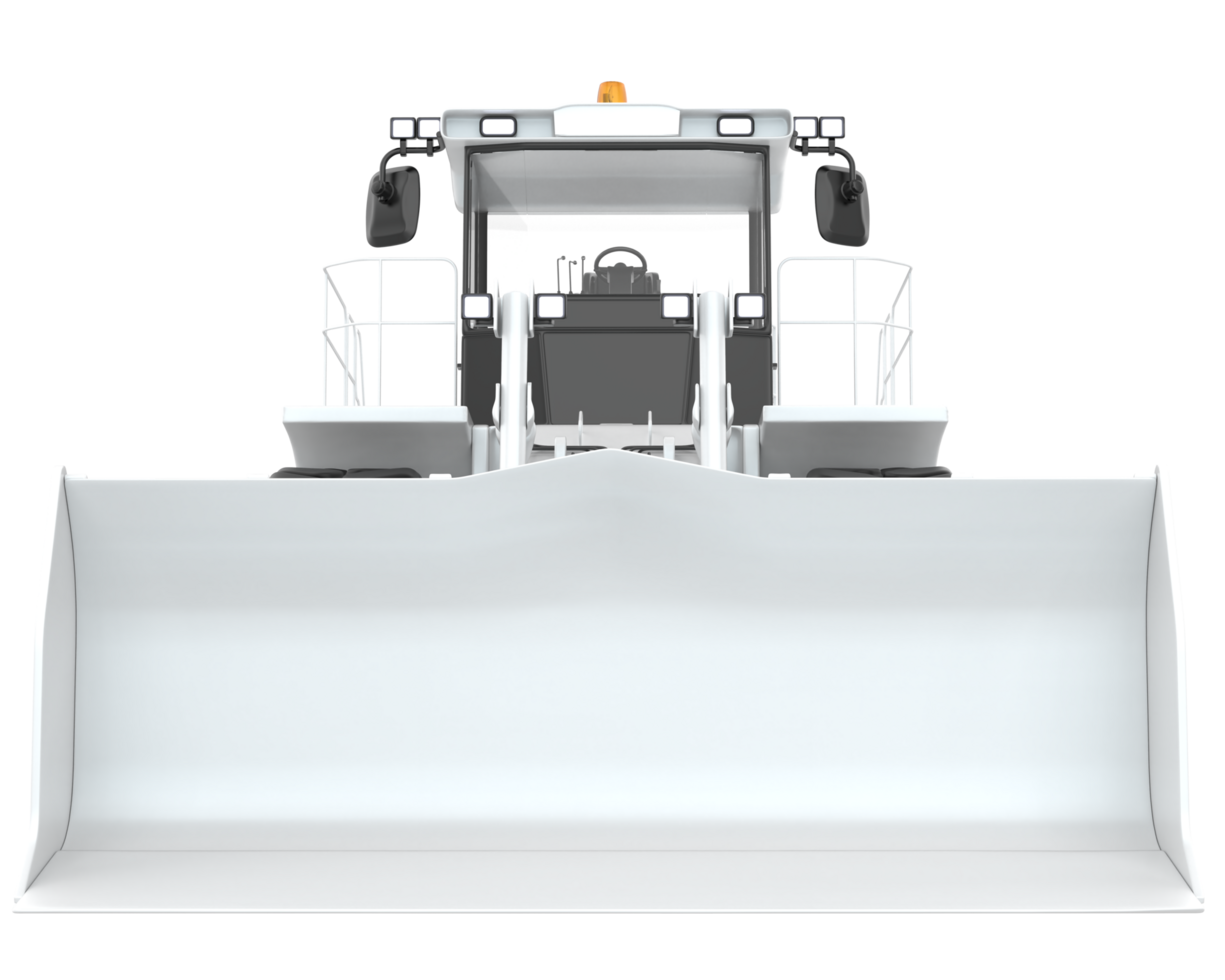 Bulldozer isolated on background. 3d rendering - illustration png