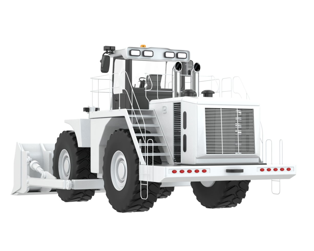 Bulldozer isolated on background. 3d rendering - illustration png