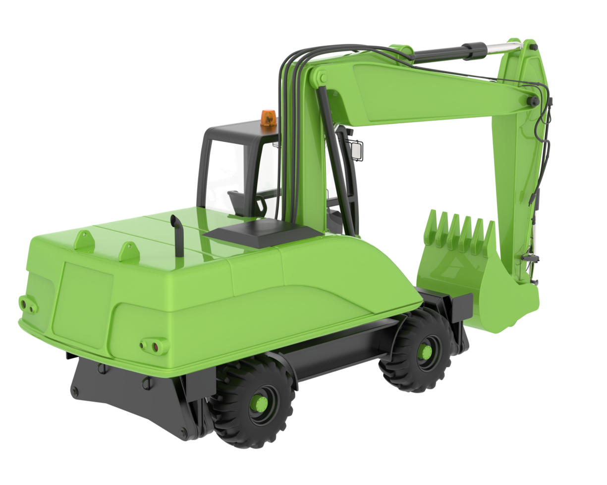 Excavator isolated on background. 3d rendering - illustration png
