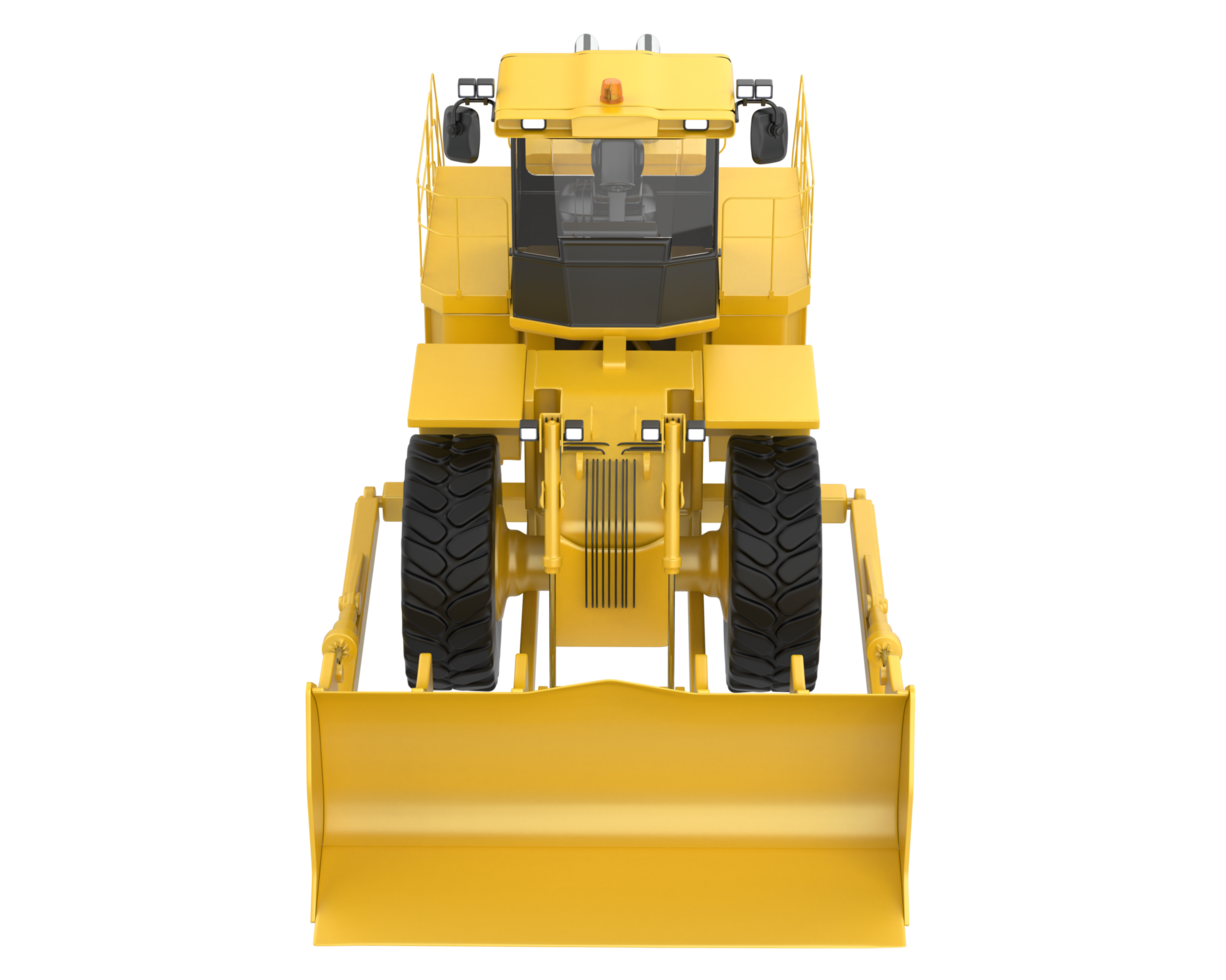 Bulldozer isolated on background. 3d rendering - illustration png