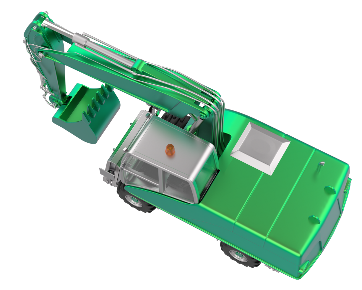 Excavator isolated on background. 3d rendering - illustration png