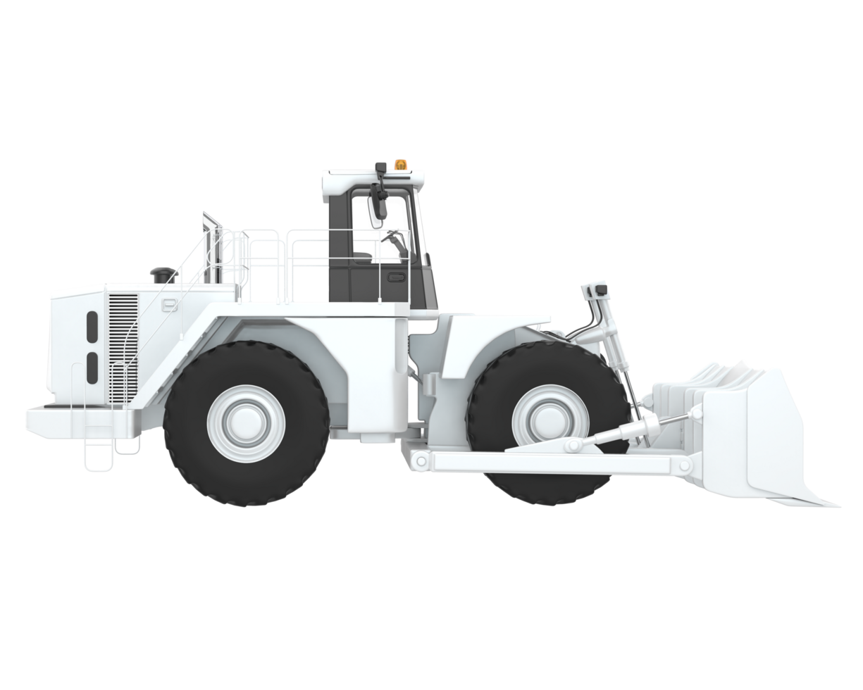 Bulldozer isolated on background. 3d rendering - illustration png