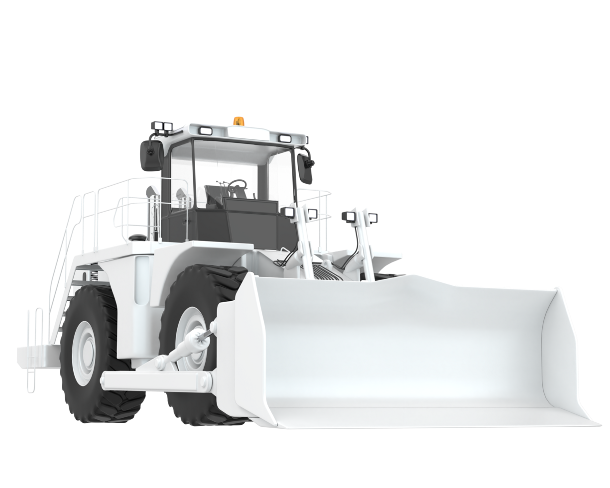 Bulldozer isolated on background. 3d rendering - illustration png