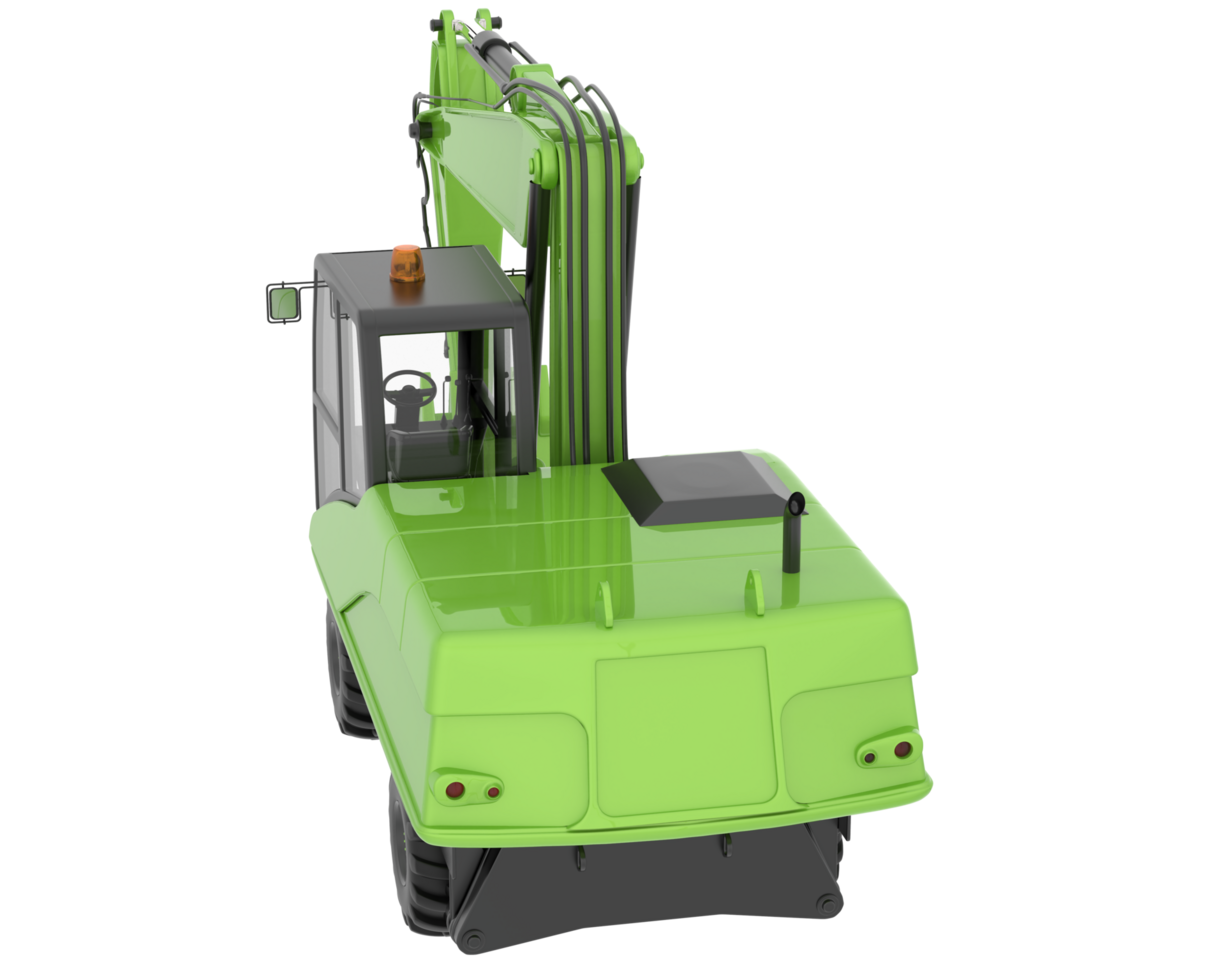 Excavator isolated on background. 3d rendering - illustration png