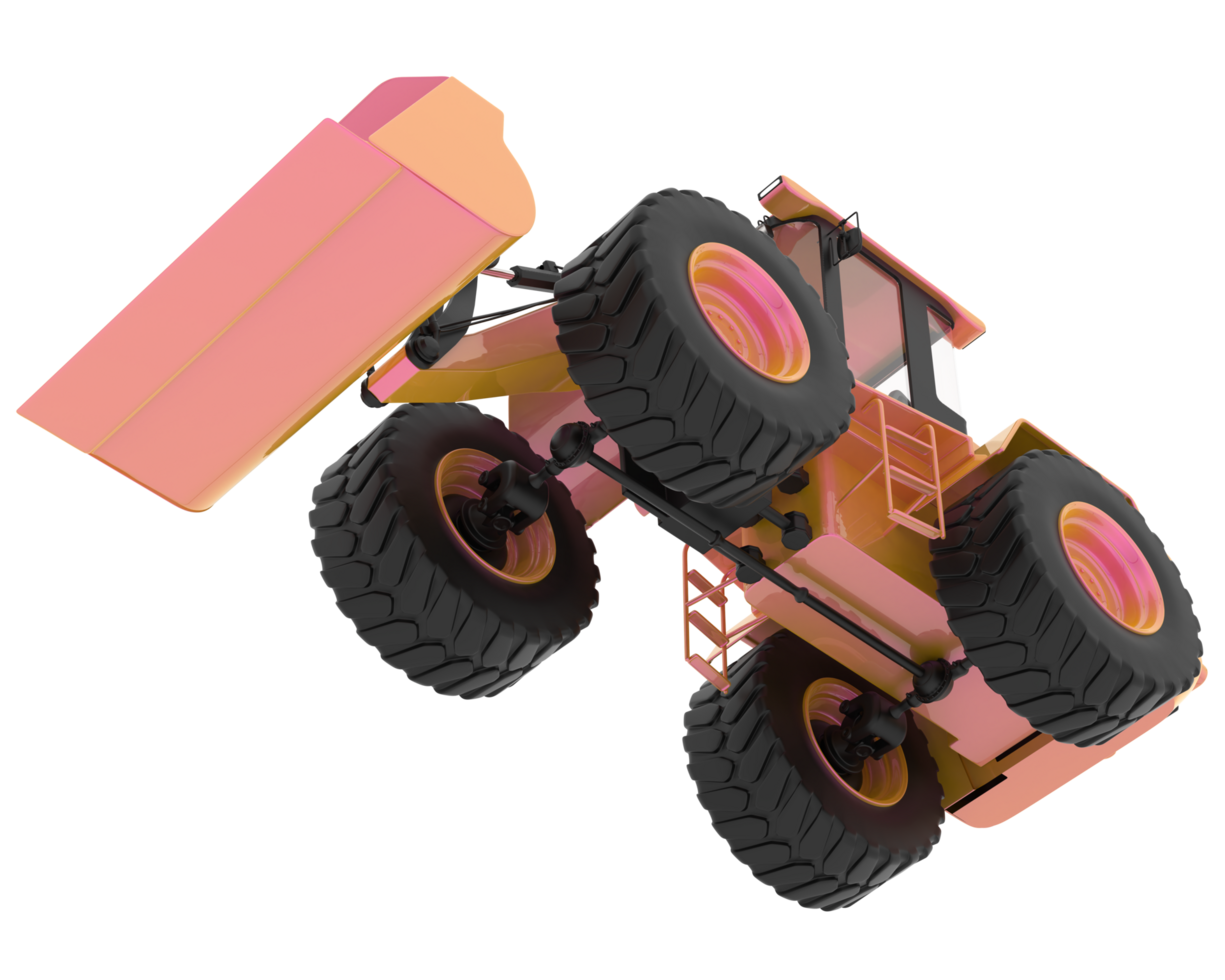 Loader isolated on background. 3d rendering - illustration png
