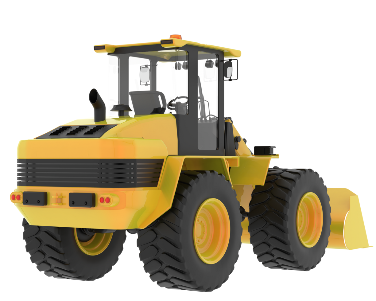 Loader isolated on background. 3d rendering - illustration png