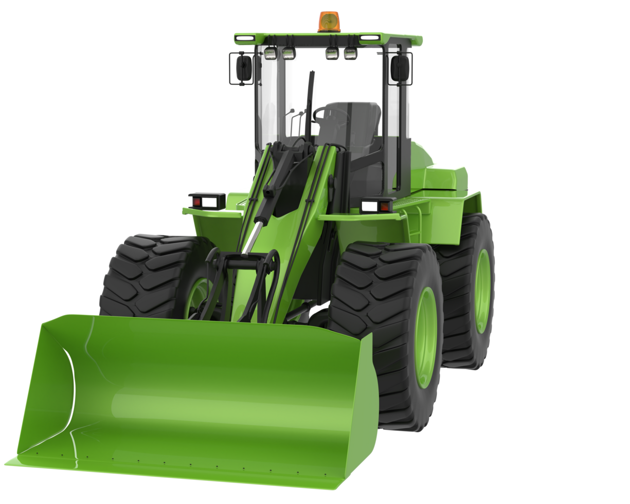 Loader isolated on background. 3d rendering - illustration png