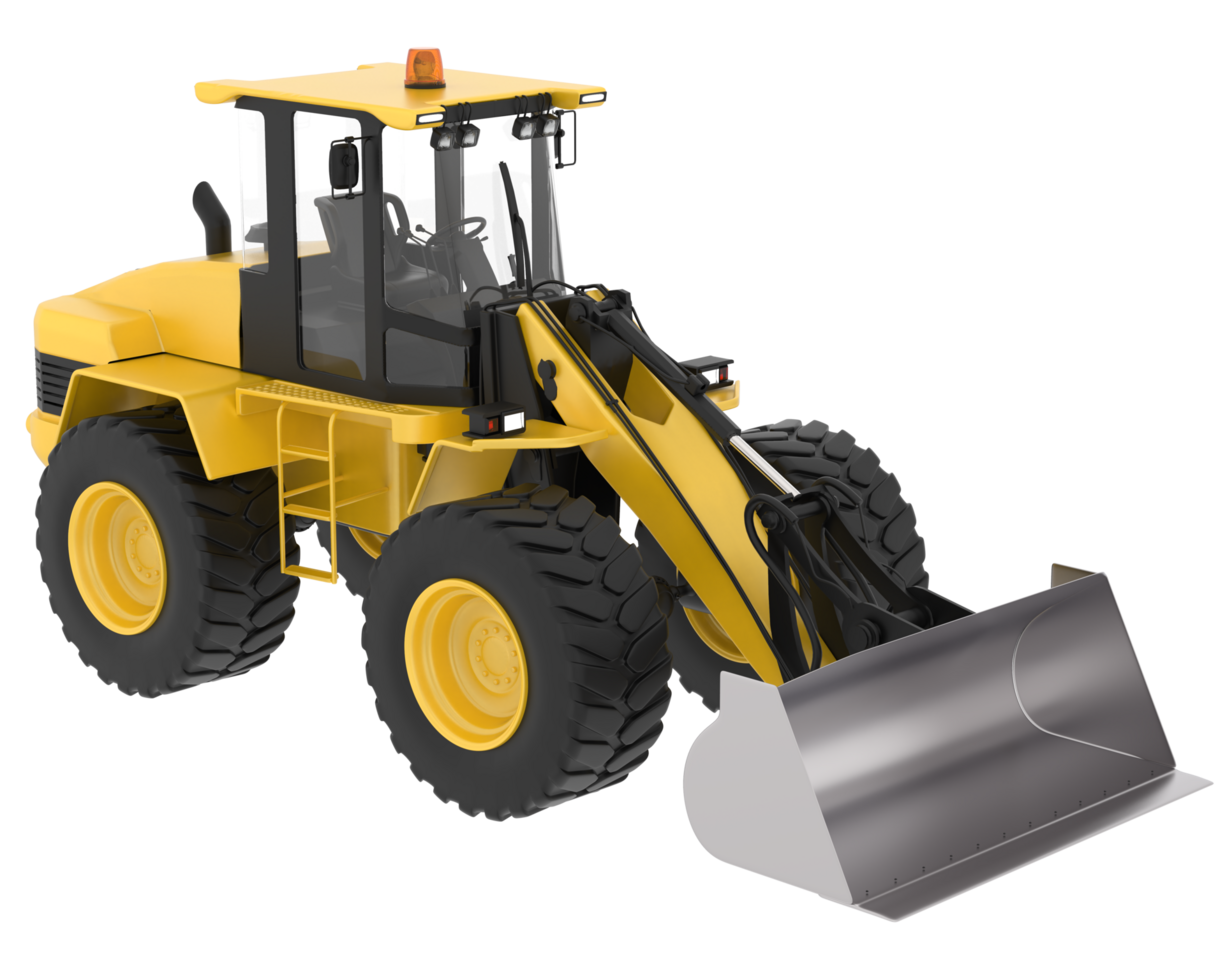 Loader isolated on background. 3d rendering - illustration png