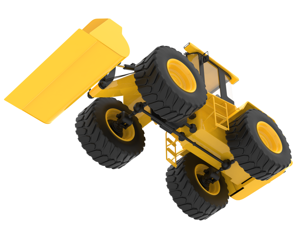 Loader isolated on background. 3d rendering - illustration png