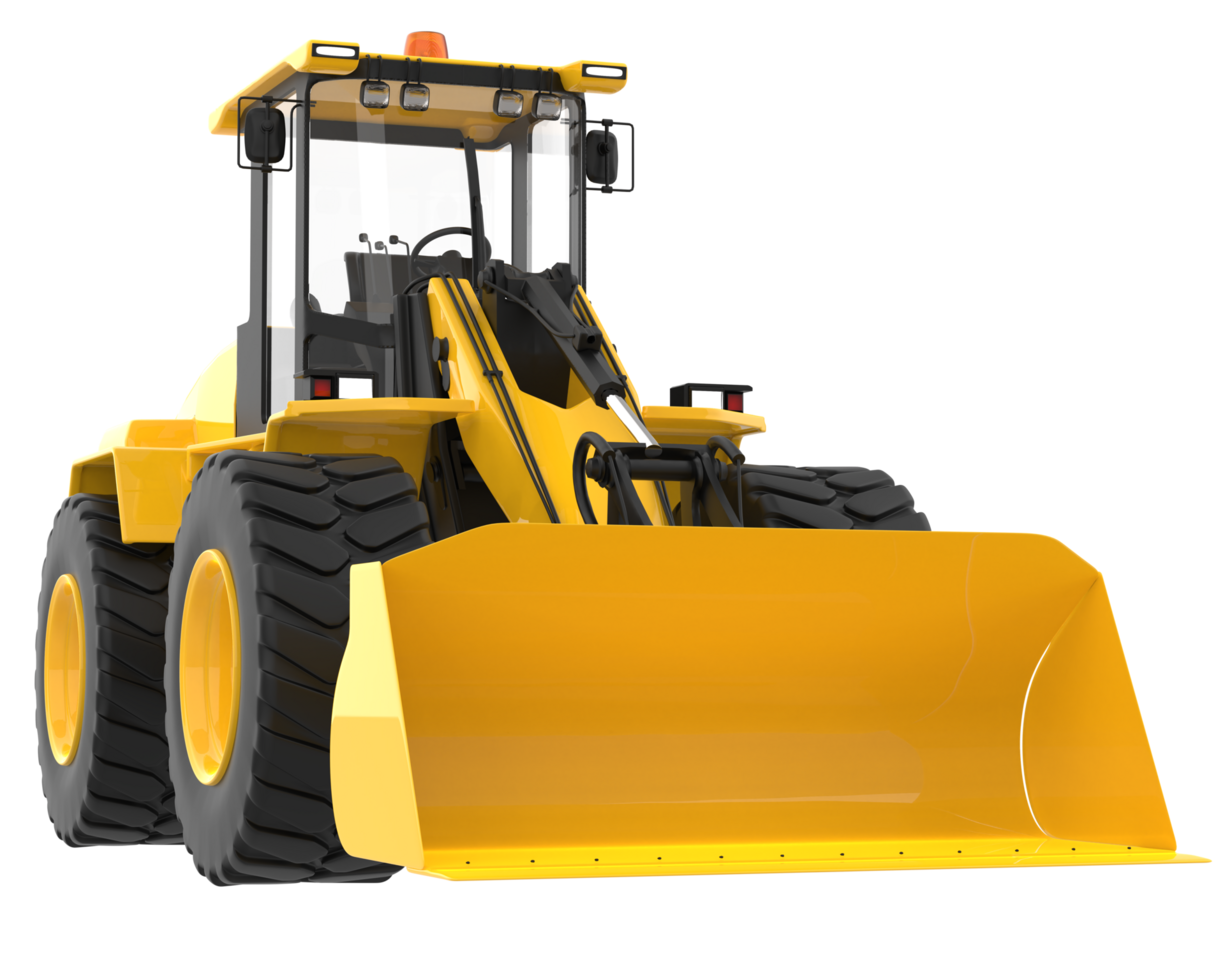 Loader isolated on background. 3d rendering - illustration png