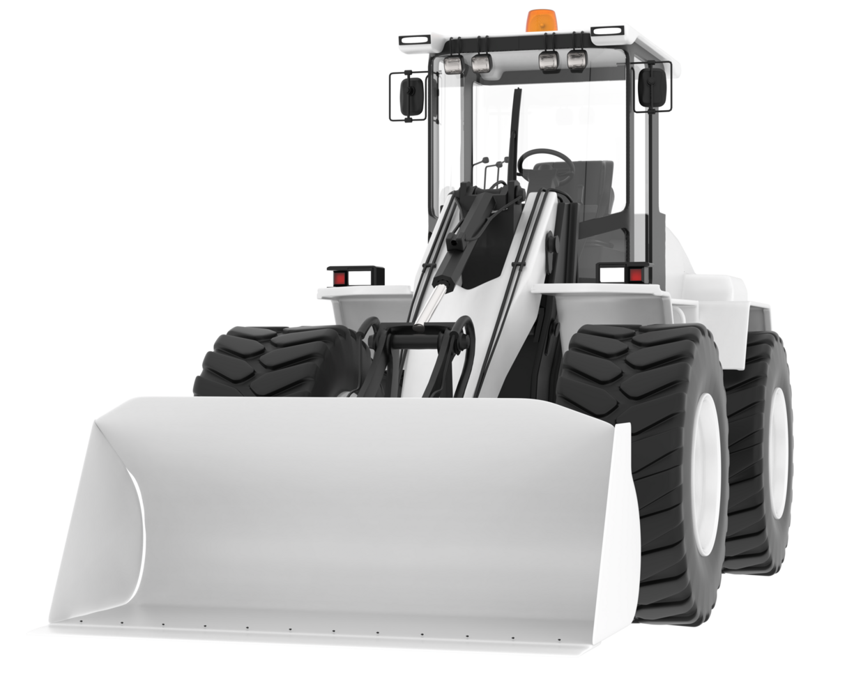Loader isolated on background. 3d rendering - illustration png