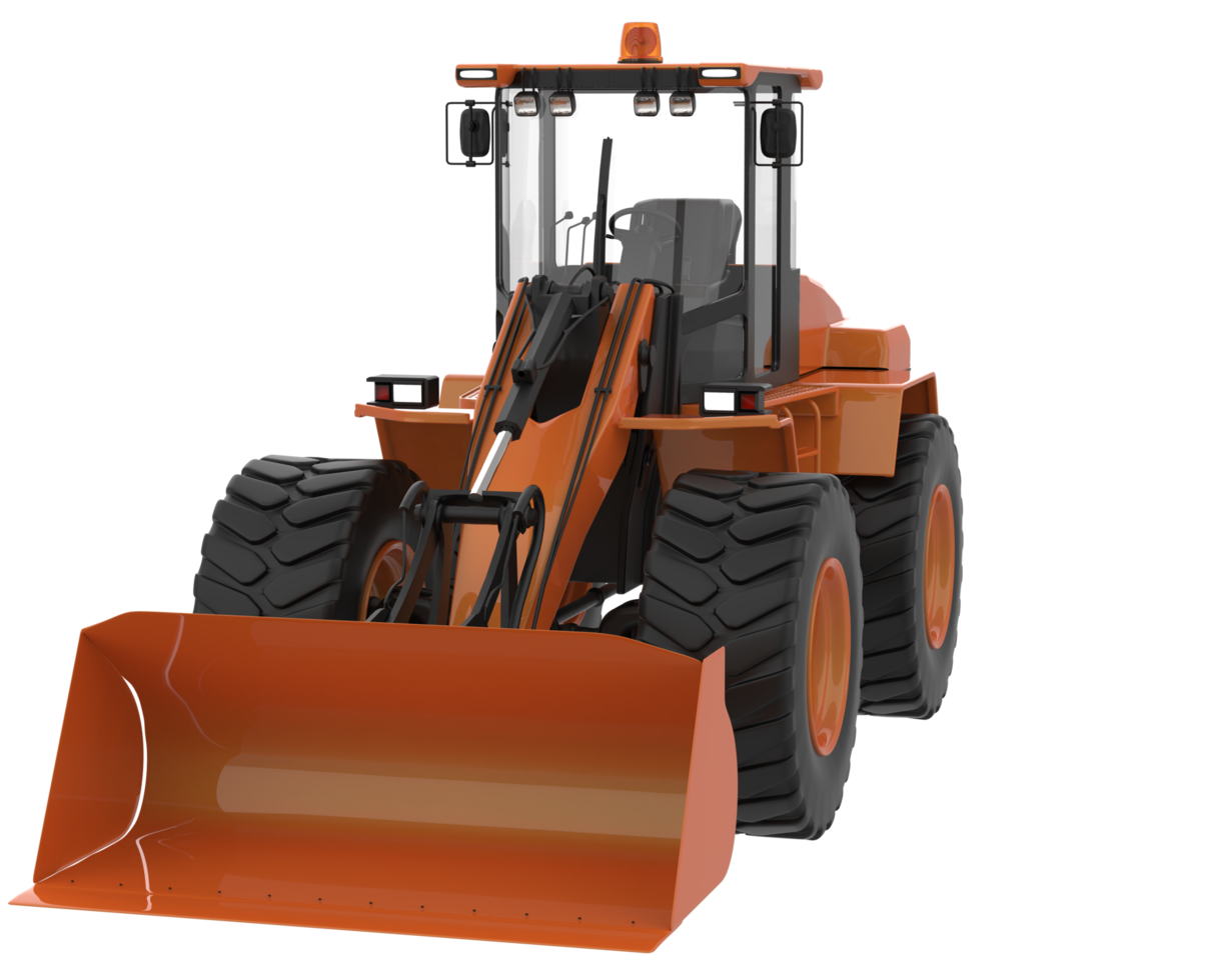Loader isolated on background. 3d rendering - illustration png