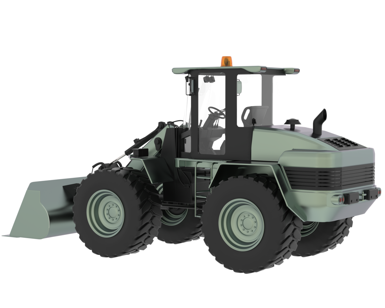 Loader isolated on background. 3d rendering - illustration png