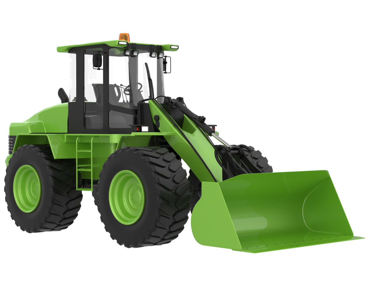 Loader isolated on background. 3d rendering - illustration png