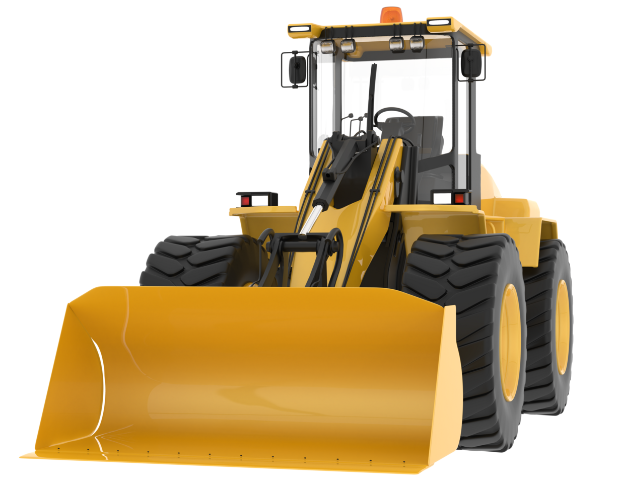 Loader isolated on background. 3d rendering - illustration png