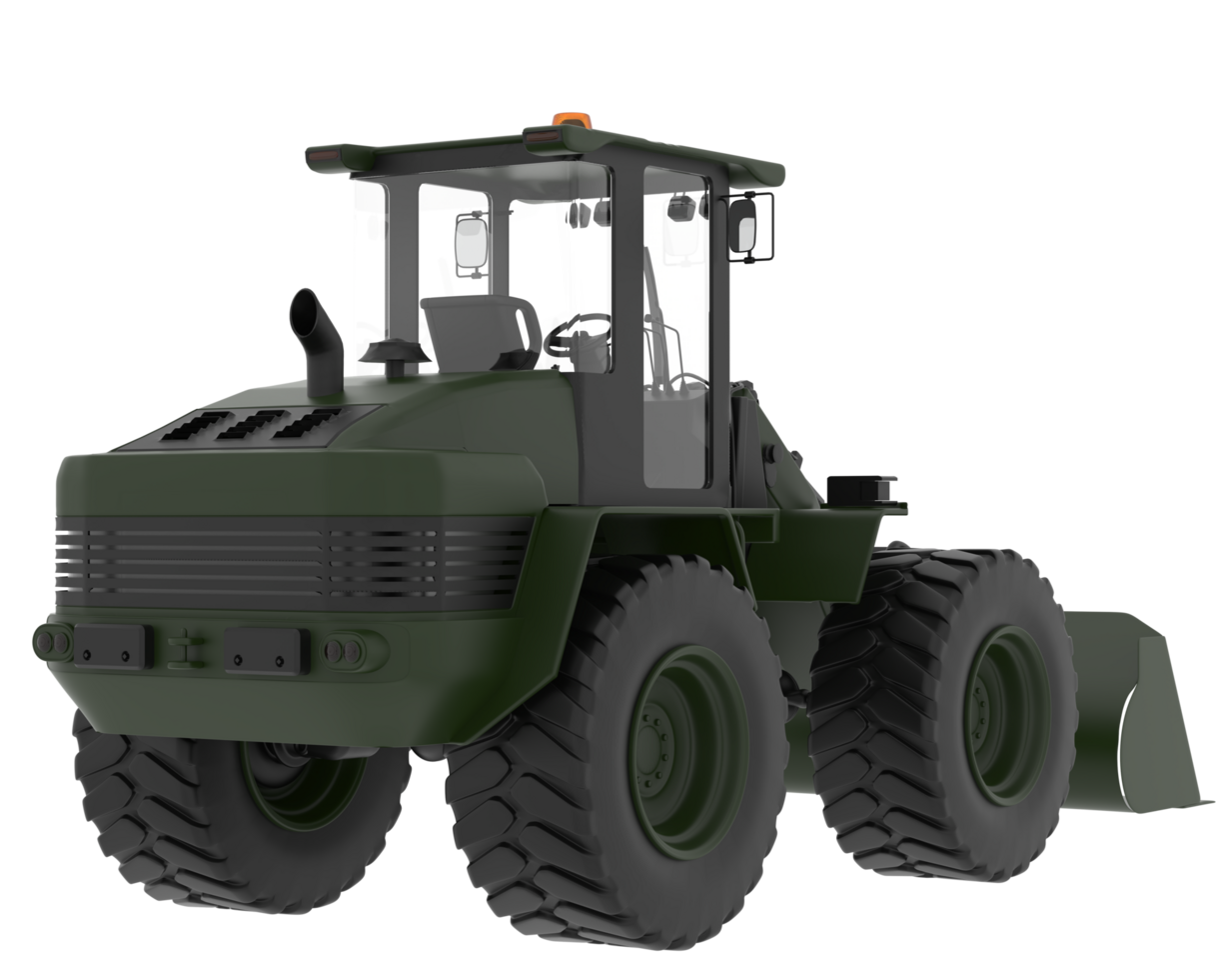Loader isolated on background. 3d rendering - illustration png