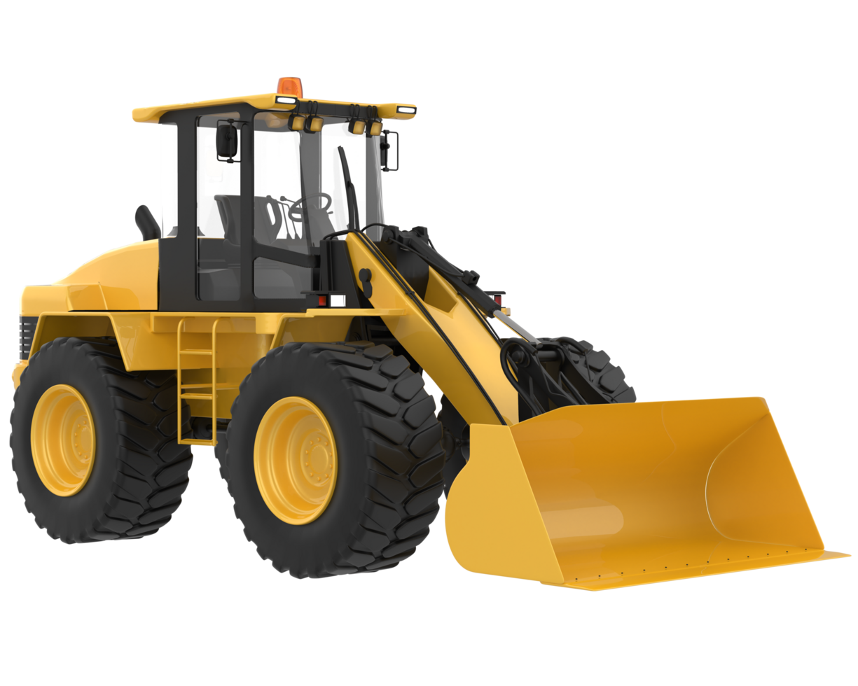 Loader isolated on background. 3d rendering - illustration png