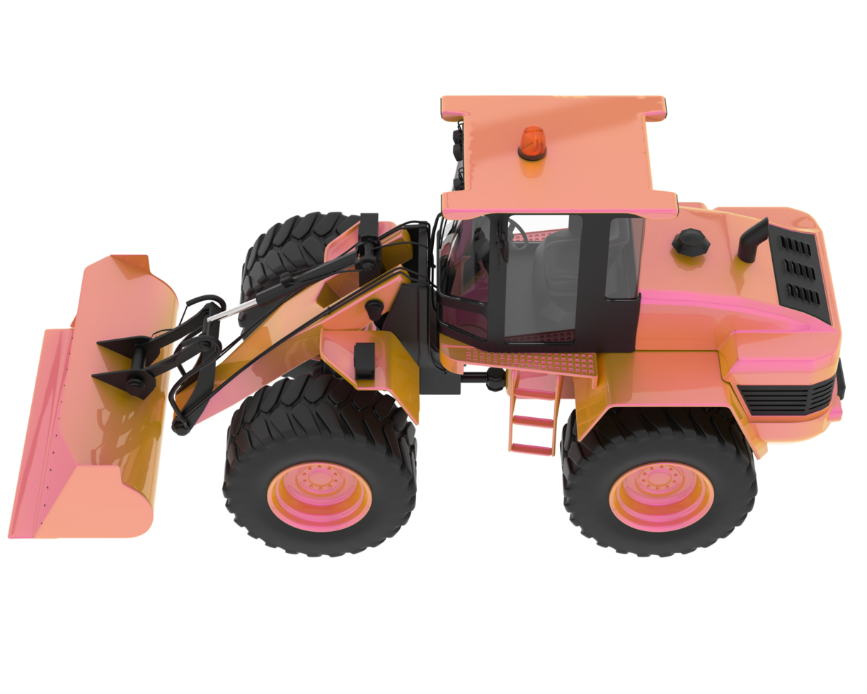 Loader isolated on background. 3d rendering - illustration png