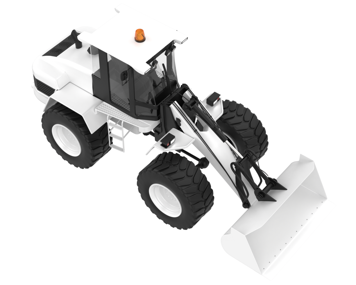 Loader isolated on background. 3d rendering - illustration png