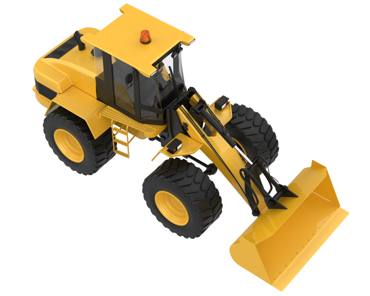 Loader isolated on background. 3d rendering - illustration png