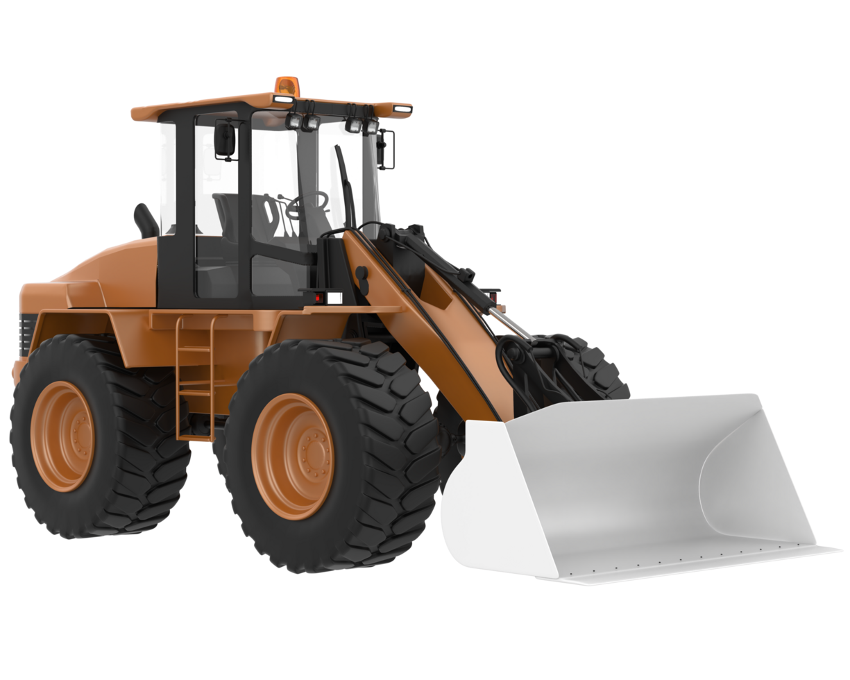 Loader isolated on background. 3d rendering - illustration png