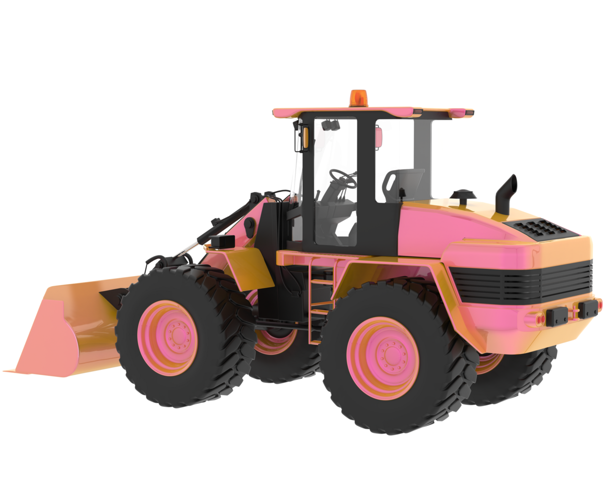 Loader isolated on background. 3d rendering - illustration png