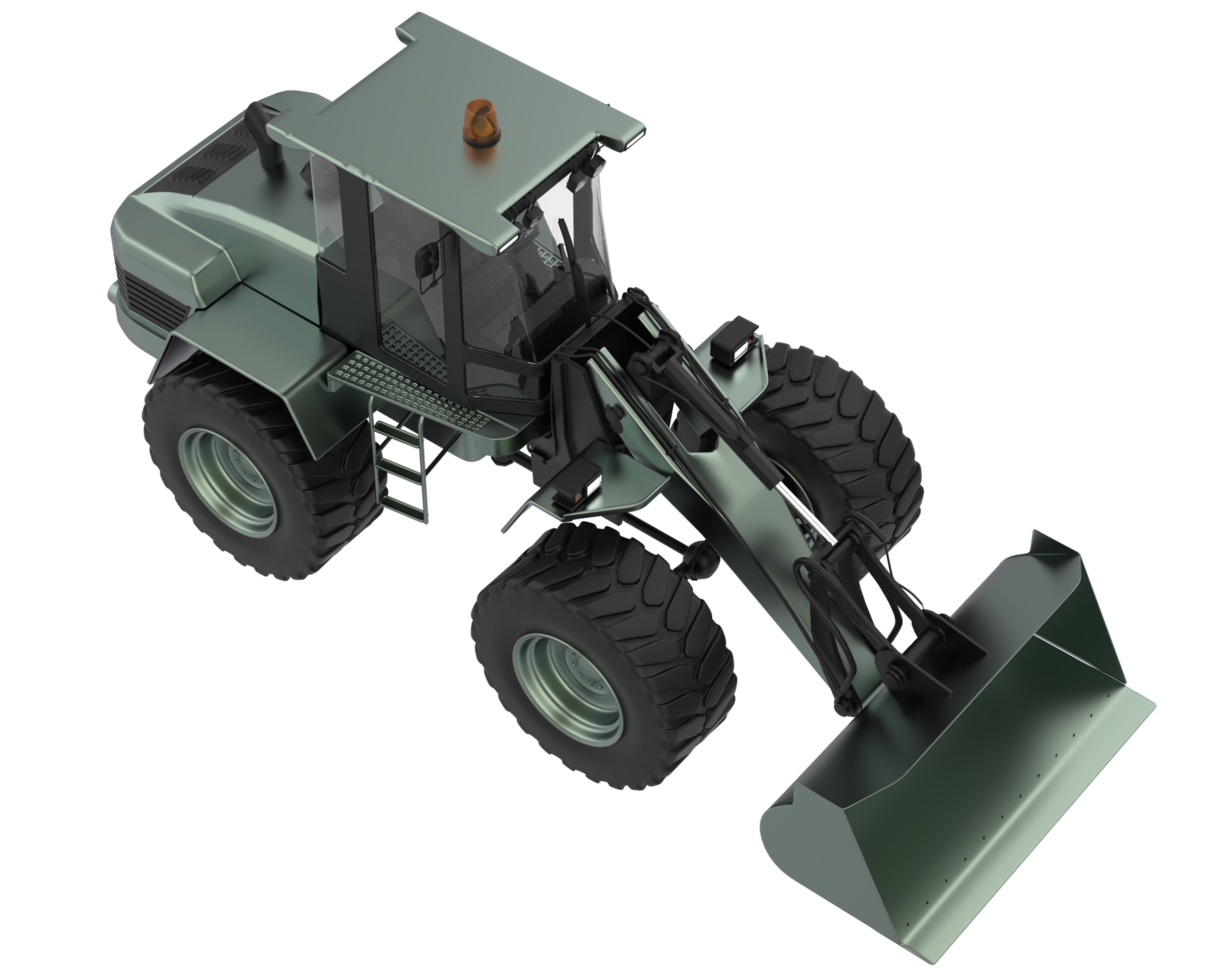 Loader isolated on background. 3d rendering - illustration png