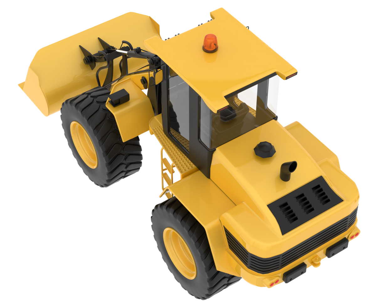 Loader isolated on background. 3d rendering - illustration png