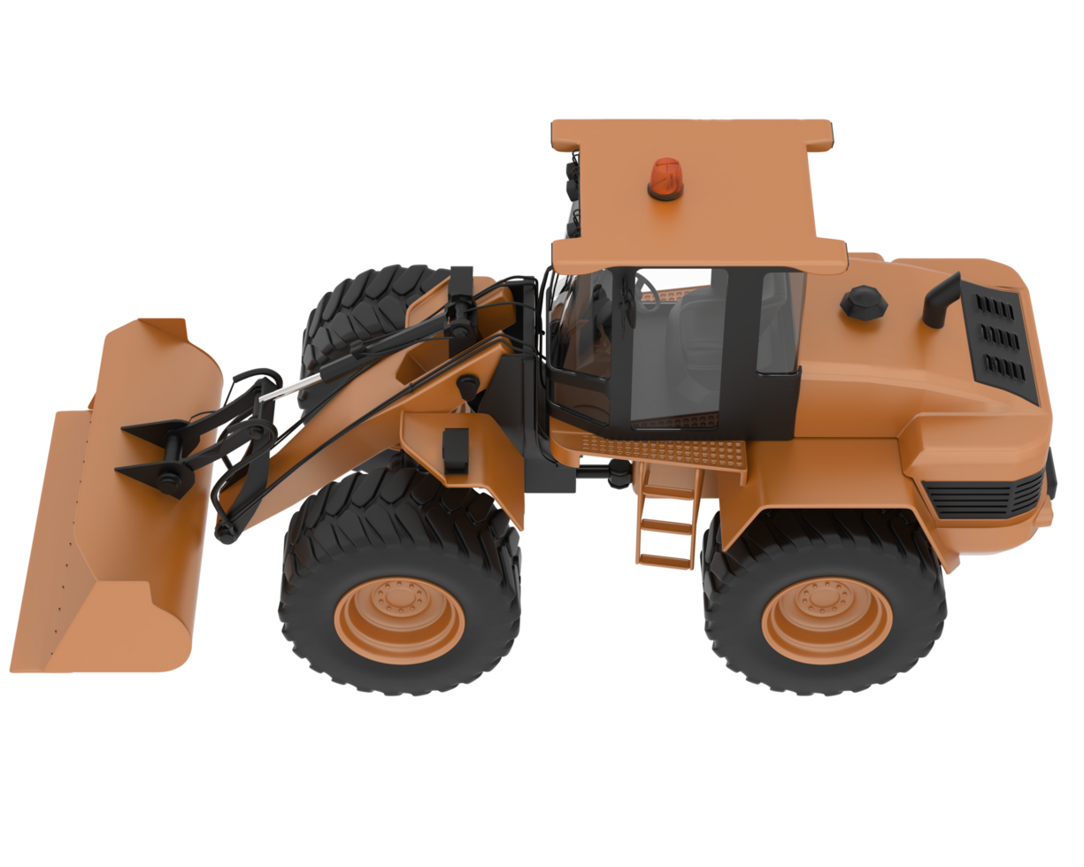 Loader isolated on background. 3d rendering - illustration png