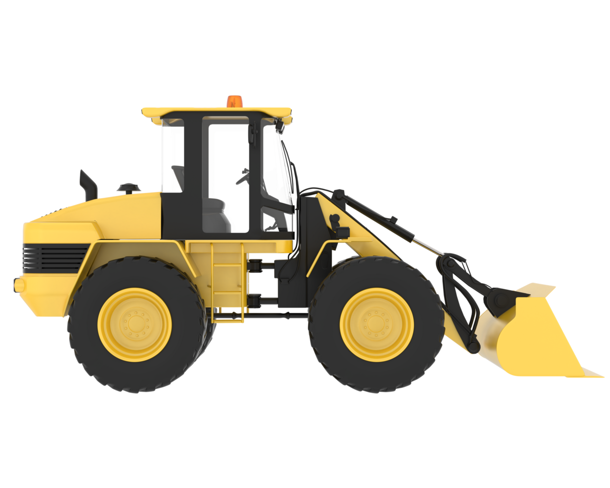 Loader isolated on background. 3d rendering - illustration png