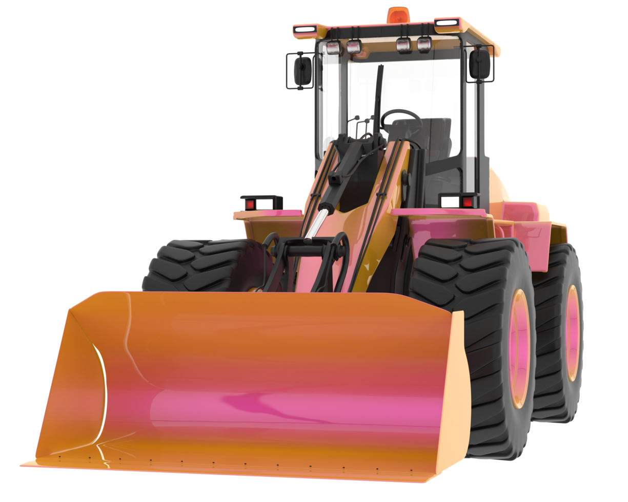 Loader isolated on background. 3d rendering - illustration png