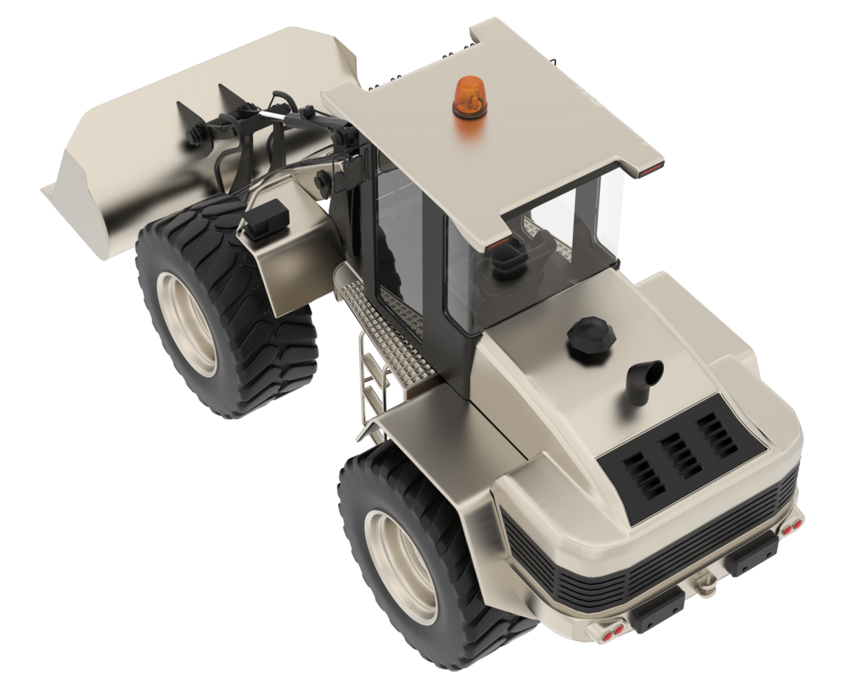 Loader isolated on background. 3d rendering - illustration png