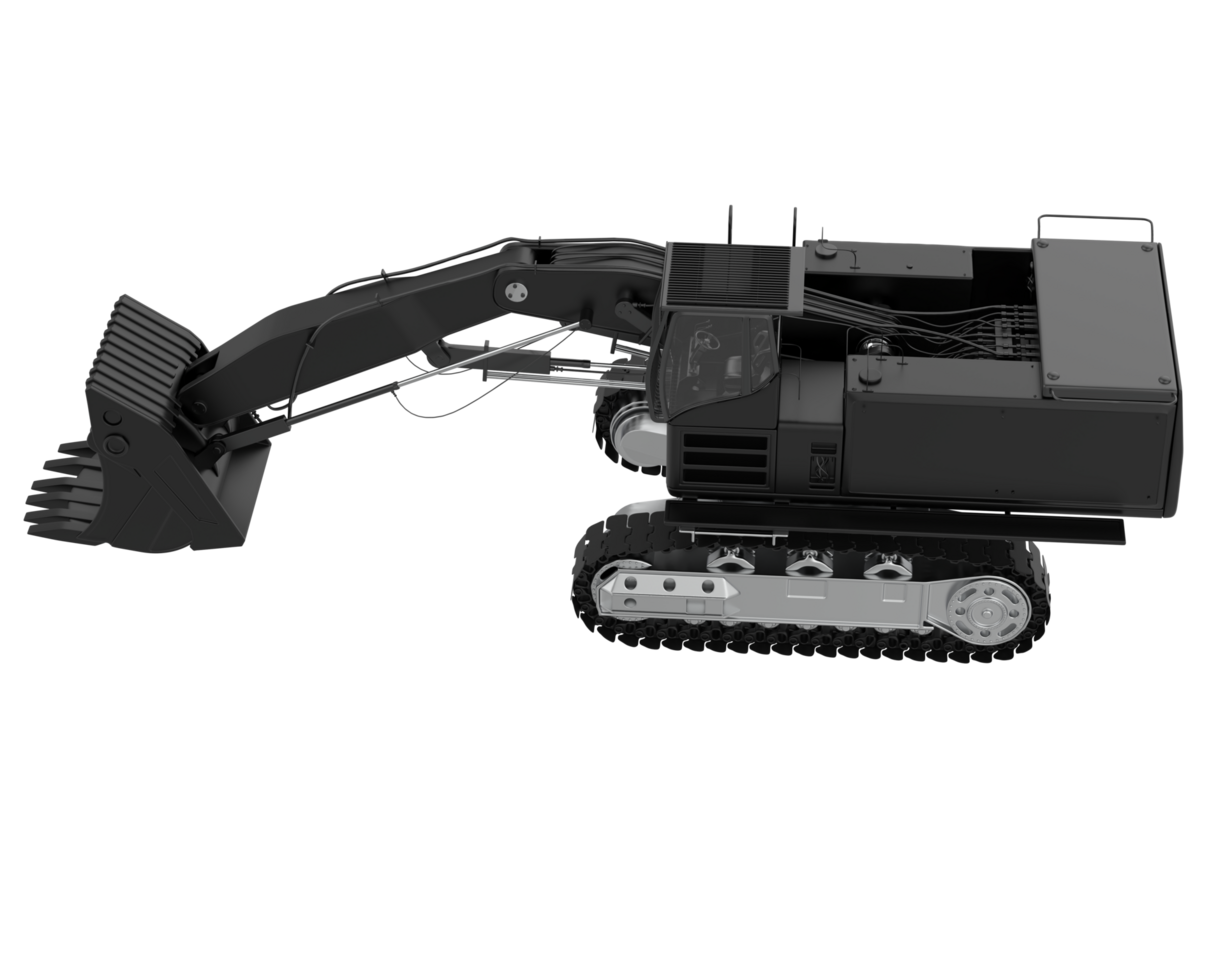 Excavator isolated on background. 3d rendering - illustration png
