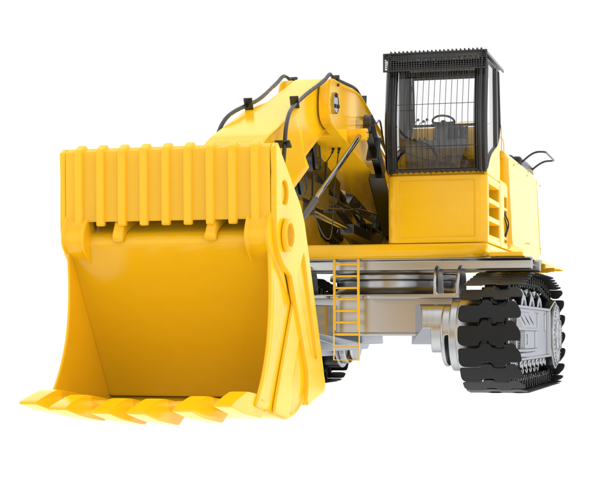 Excavator isolated on background. 3d rendering - illustration png