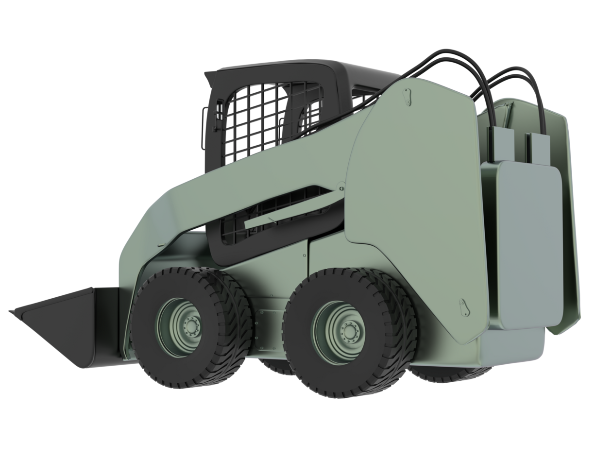 Skid steer loader isolated on background. 3d rendering - illustration png