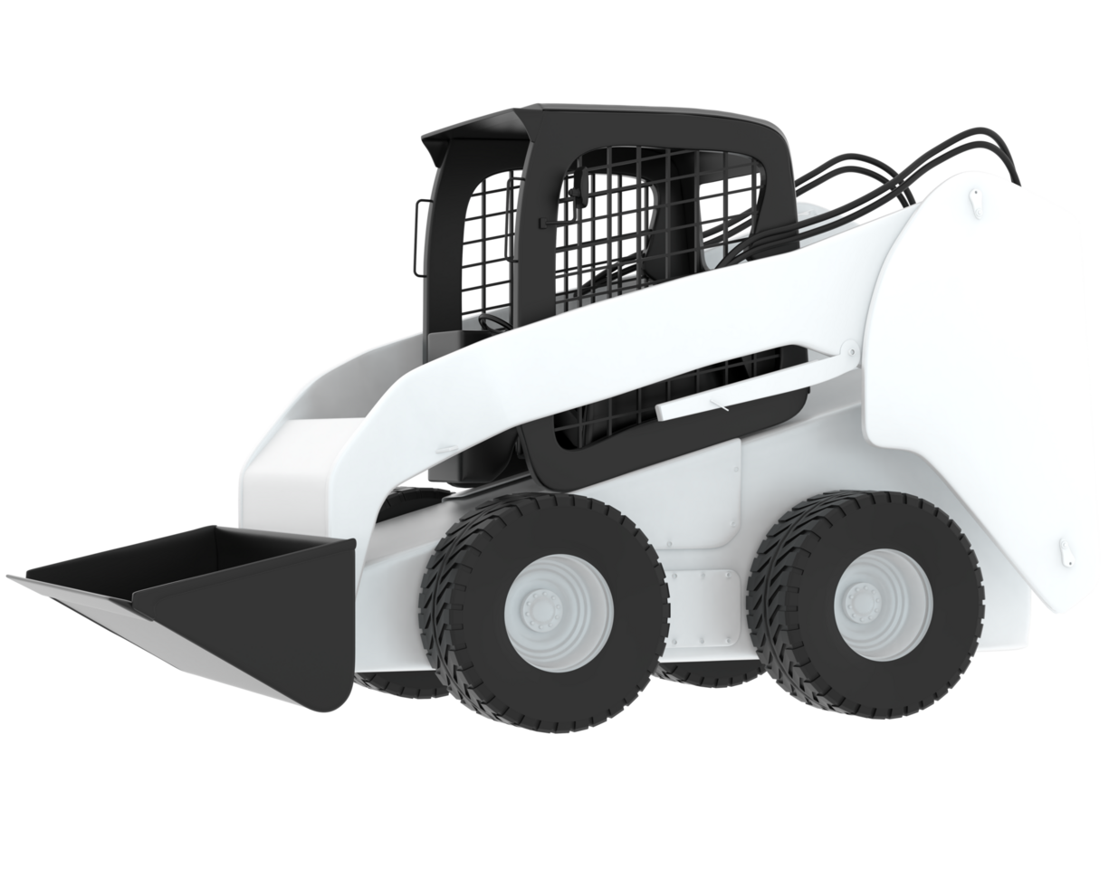 Skid steer loader isolated on background. 3d rendering - illustration png