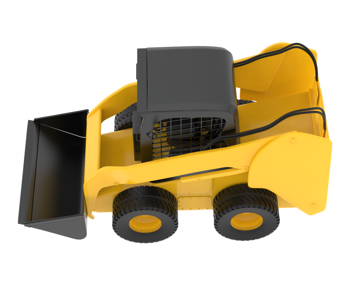 Skid steer loader isolated on background. 3d rendering - illustration png