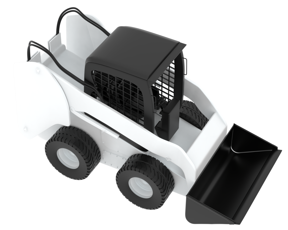 Skid steer loader isolated on background. 3d rendering - illustration png