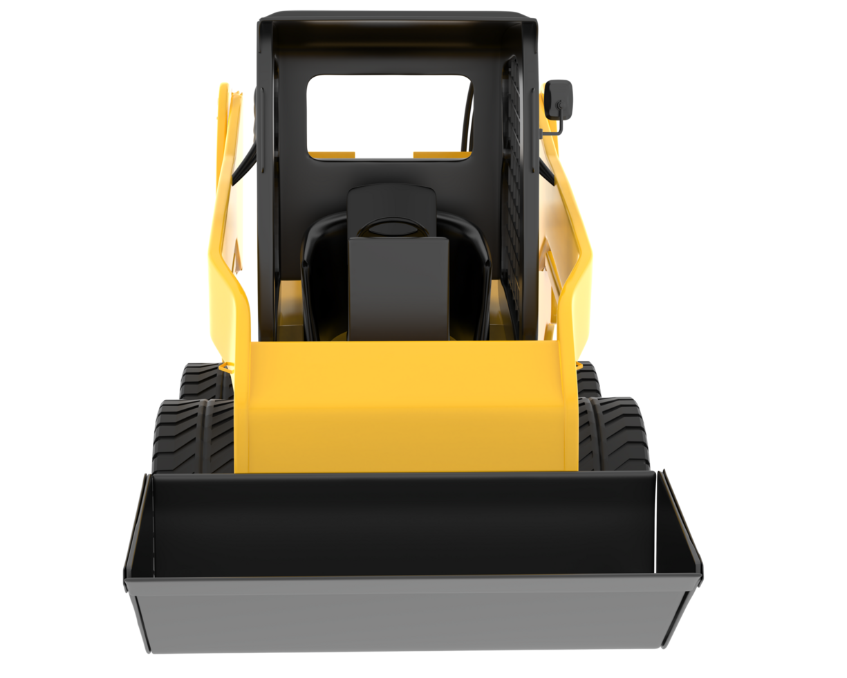Skid steer loader isolated on background. 3d rendering - illustration png