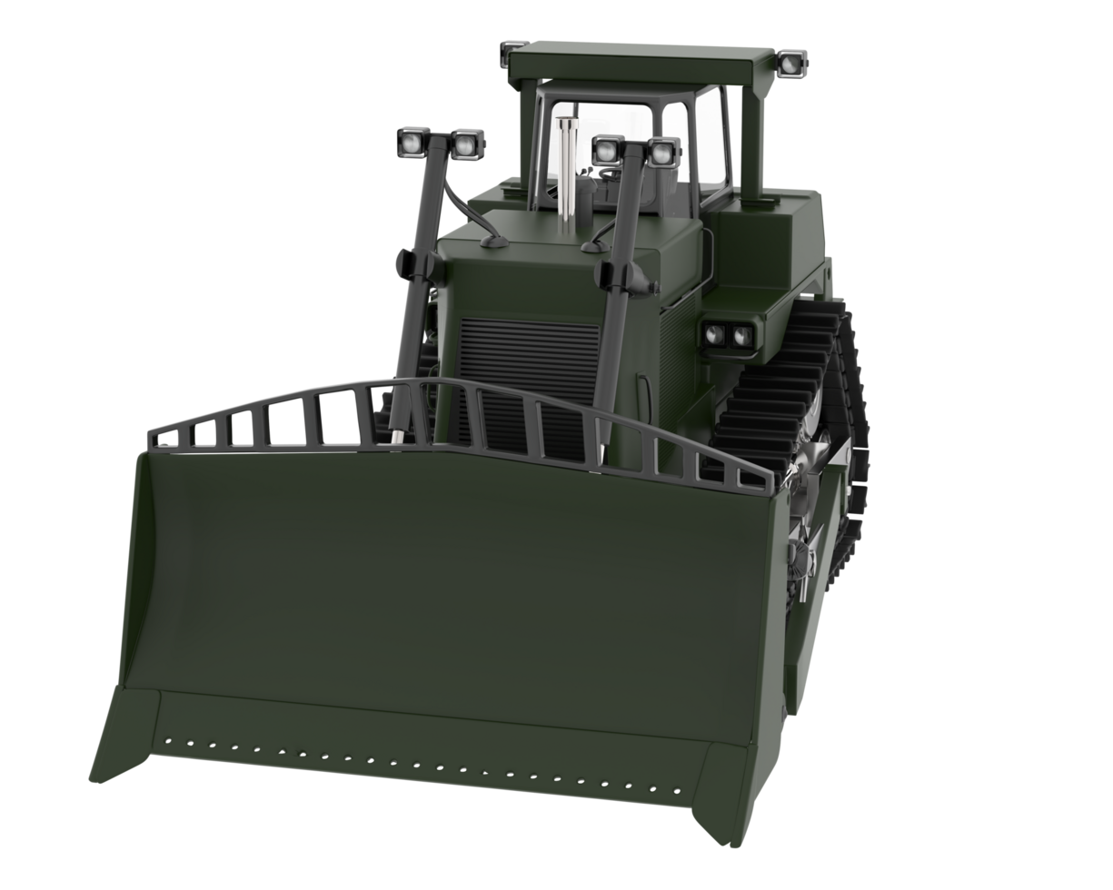 Bulldozer isolated on background. 3d rendering - illustration png
