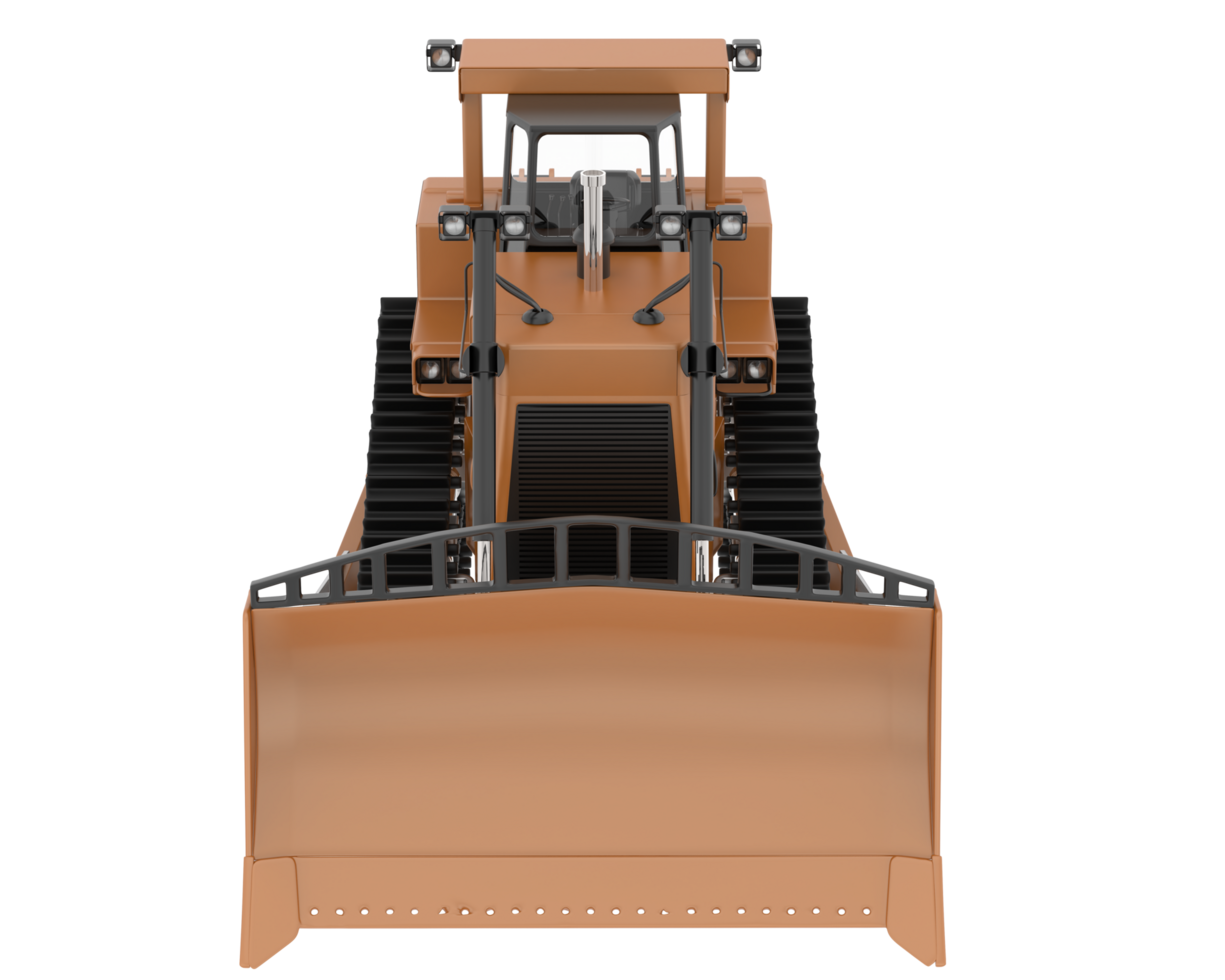 Bulldozer isolated on background. 3d rendering - illustration png