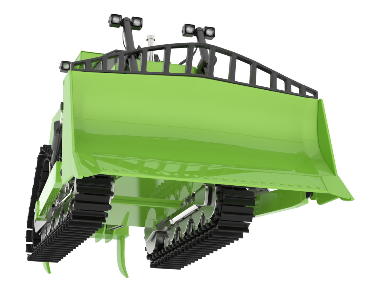 Bulldozer isolated on background. 3d rendering - illustration png