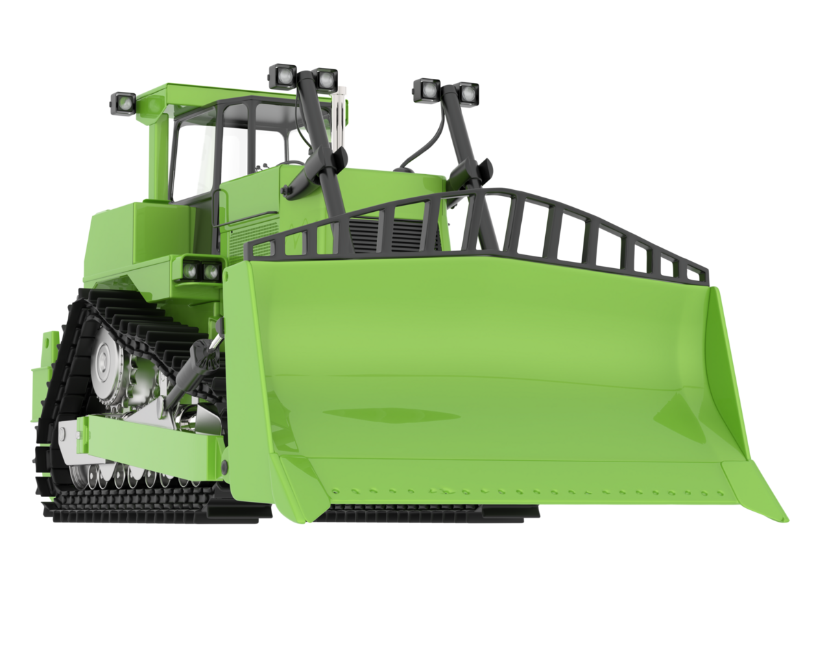 Bulldozer isolated on background. 3d rendering - illustration png